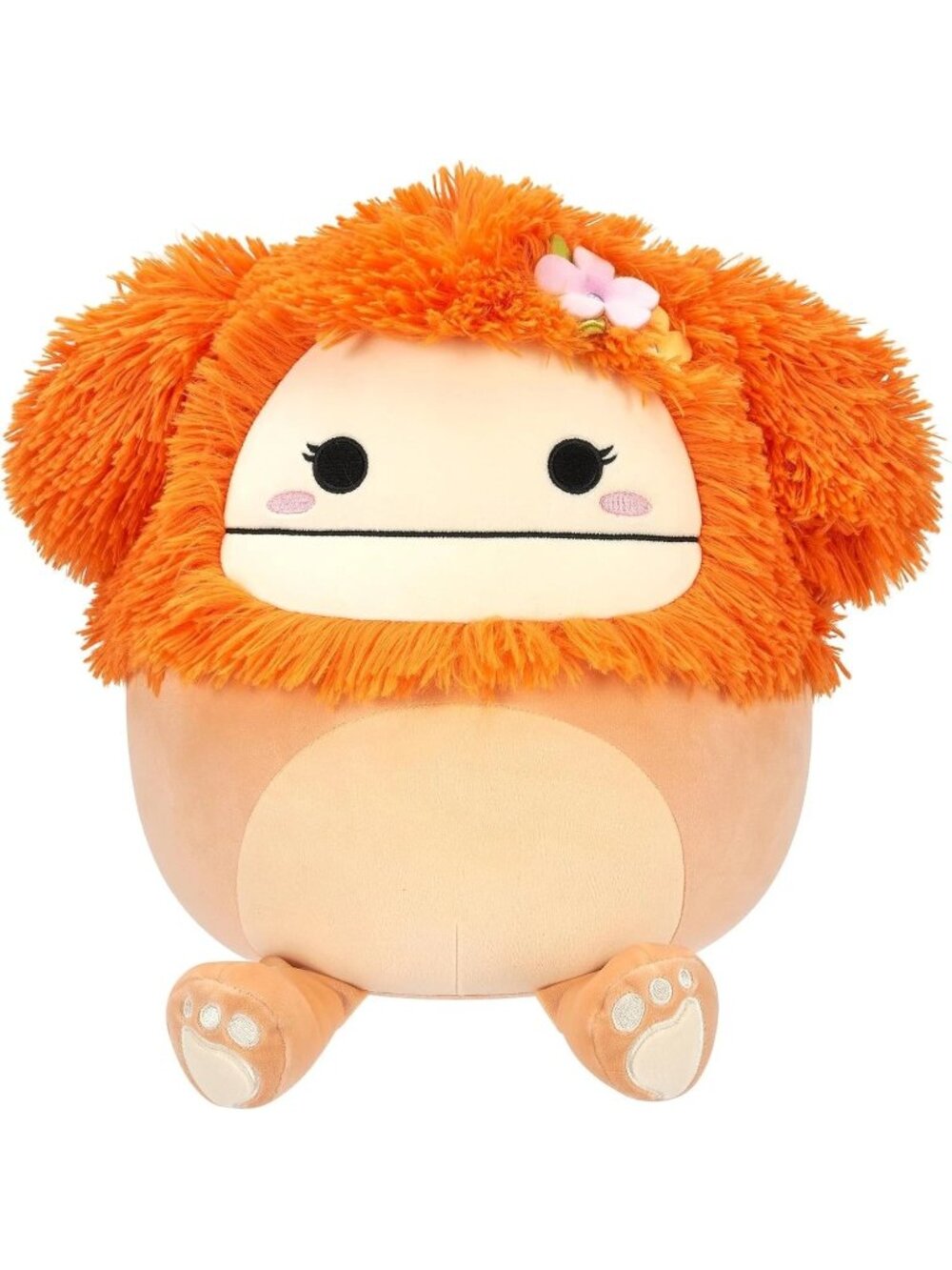 12-Inch-Shasta the Light Orange Bigfoot with Flower Pin, SQCR05428